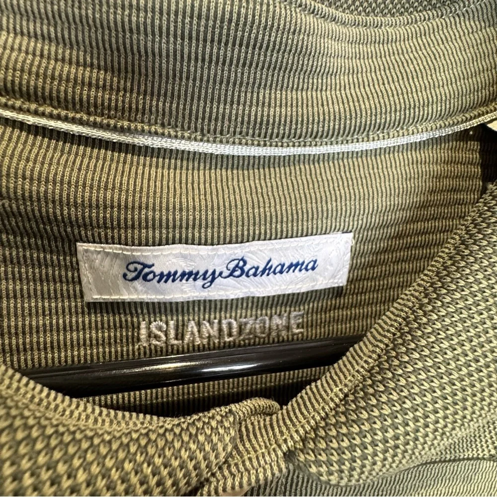 Tommy Bahama Island Zone Men's XXLT Long Sleeve Polo Green - Picture 5 of 7